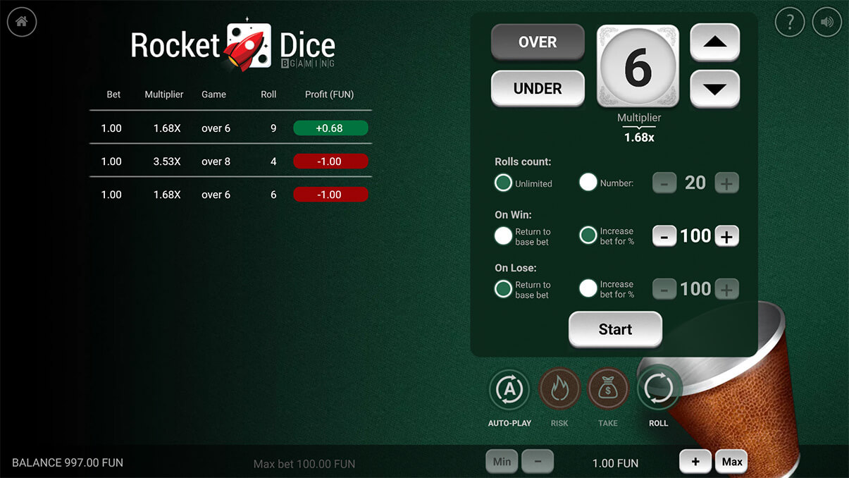 image de présentation auto du mini-jeu Rocket Dice