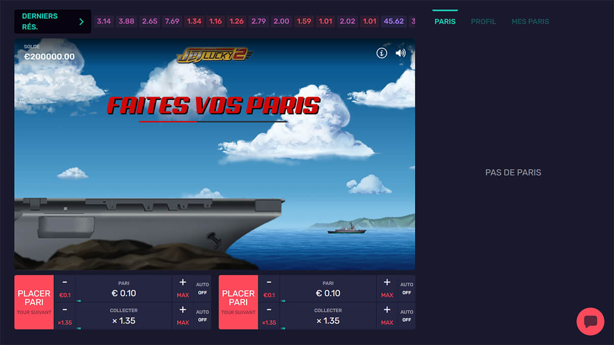 image de présentation mises du mini-jeu Jet Lucky 2