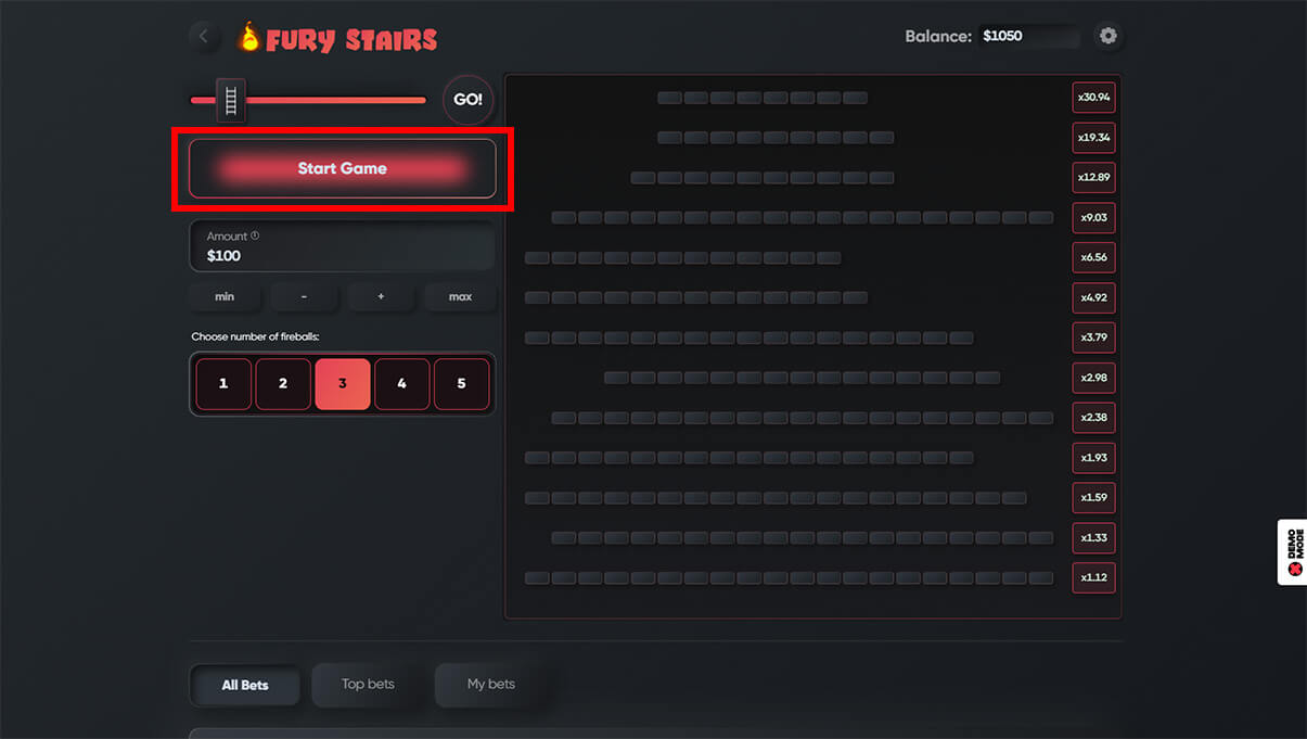 image de présentation comment jouer du mini-jeu Fury Stairs