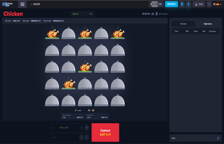 imagen del juego del pollo