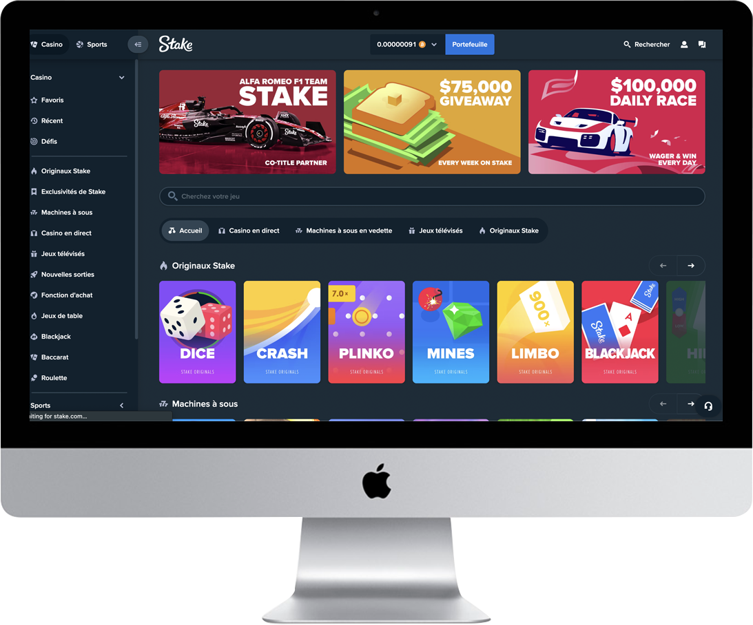 Design du casino Stake