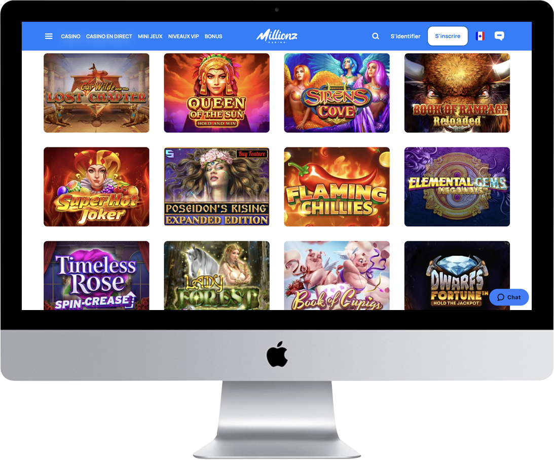 Les machines à sous sur le casino Millionz