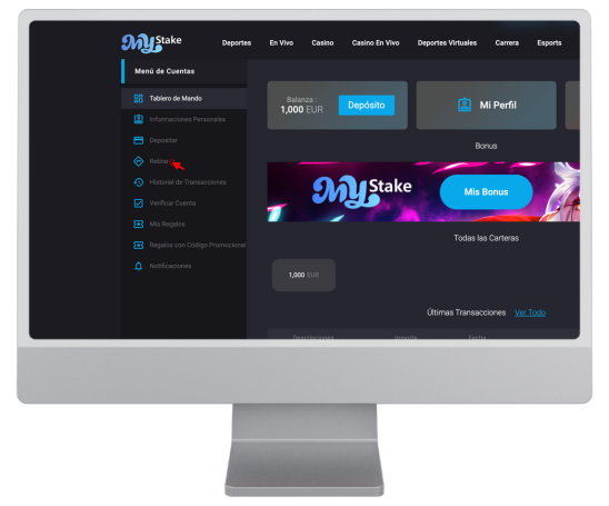 Haz clic para eliminar en Mystake