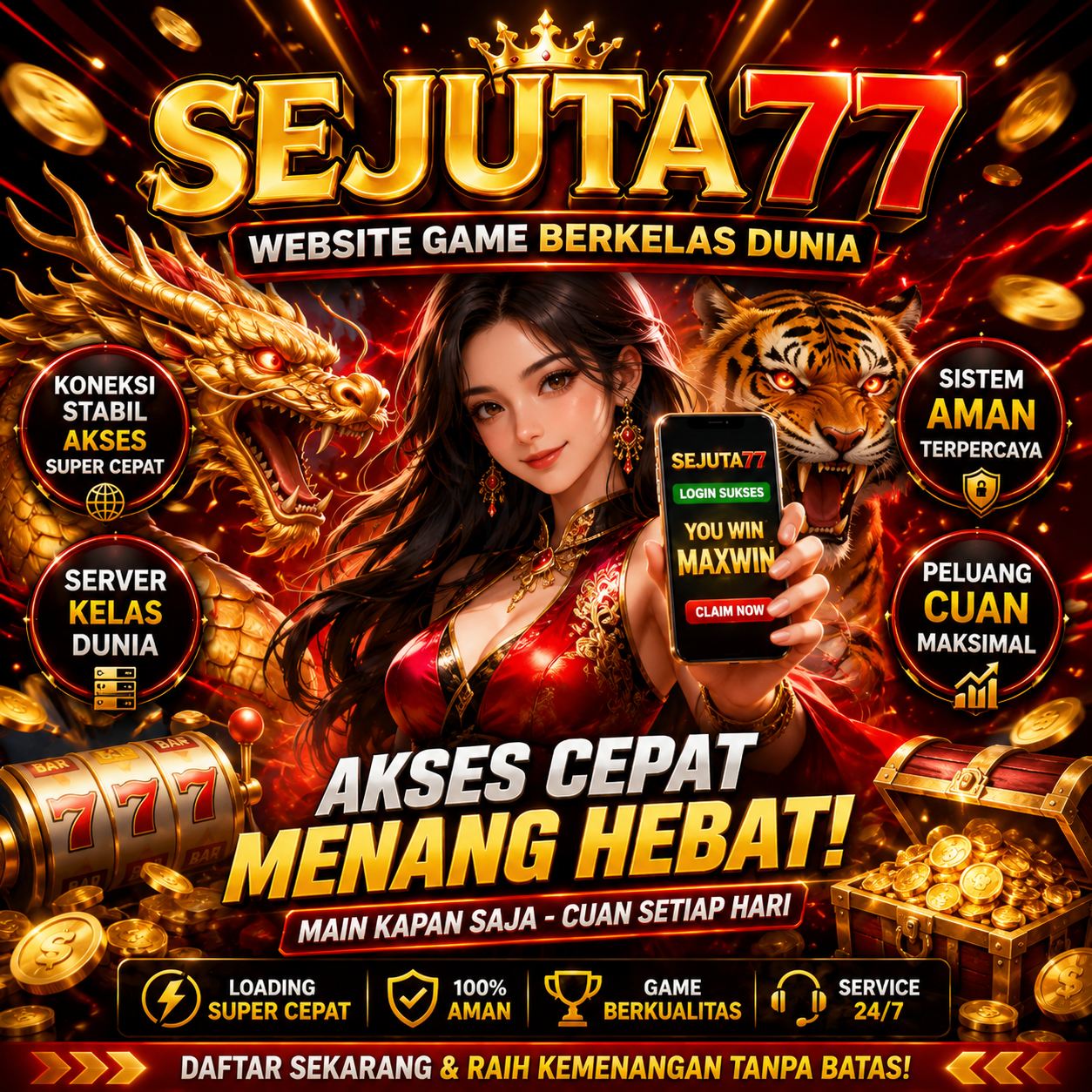 SEJUTA77 : Website Game Berkelas Dunia Didukung Koneksi & Akses Super Cepat