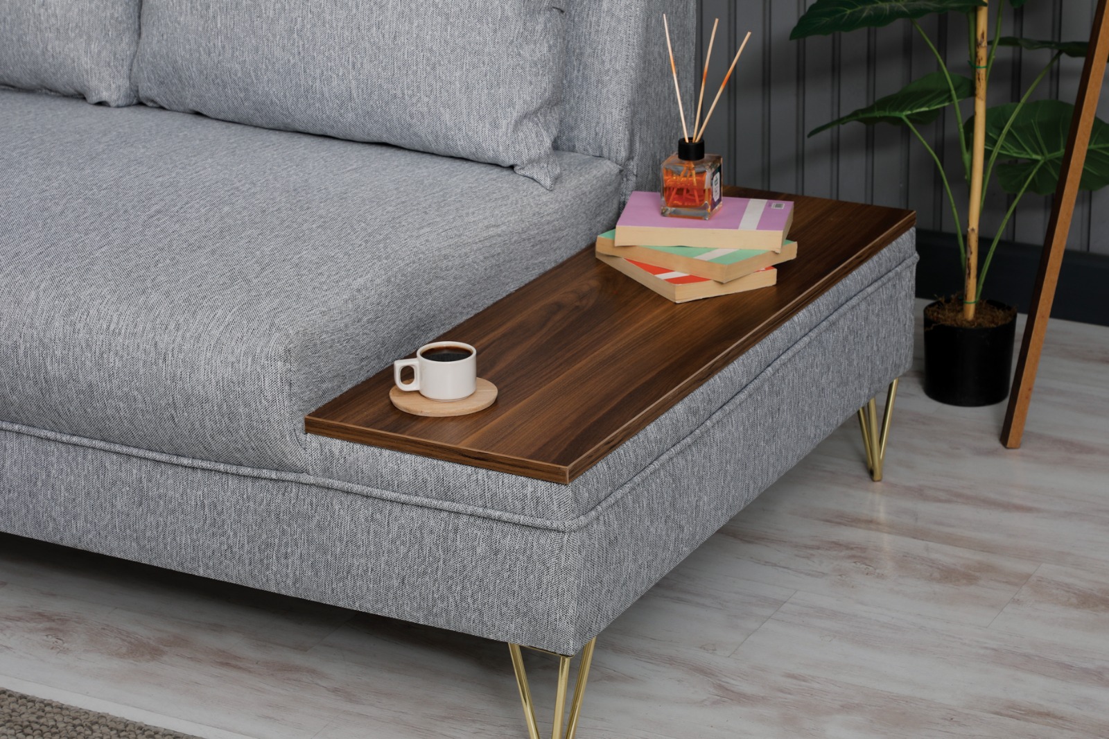 Raflı Modern Köşe Takımı