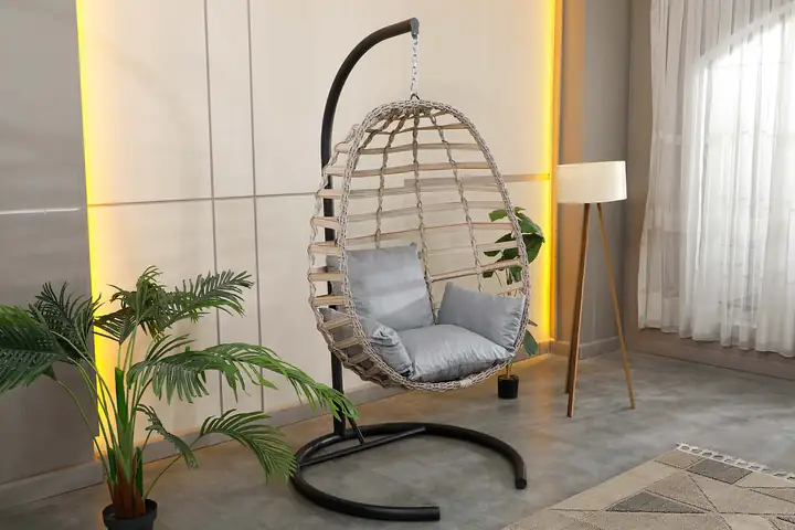 Tek Kişilik Rattan Salıncak