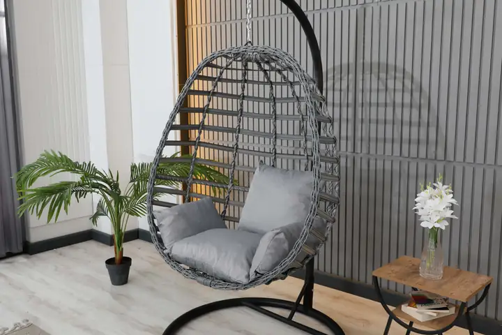 Tek Kişilik Rattan Salıncak