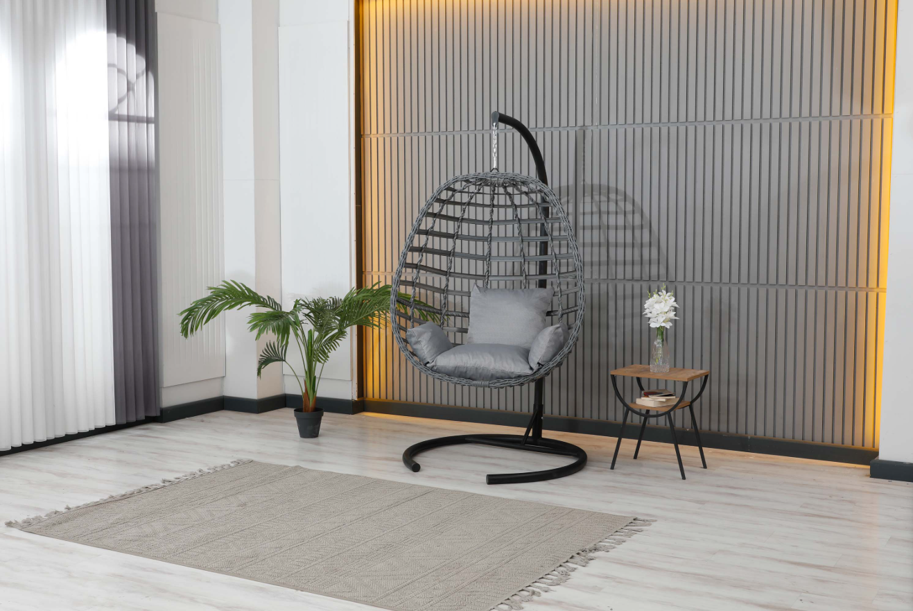 Tek Kişilik Rattan Salıncak