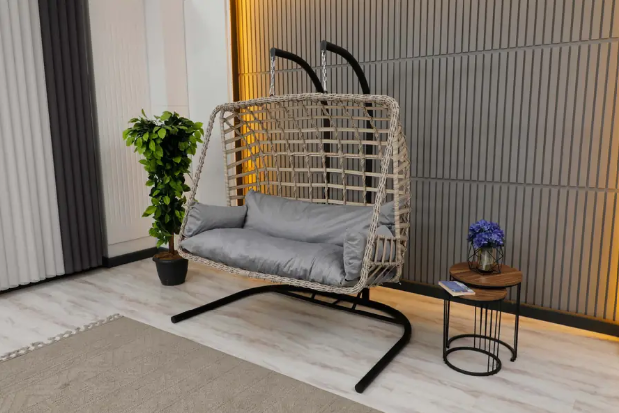 Çift Kişilik Rattan Salıncak
