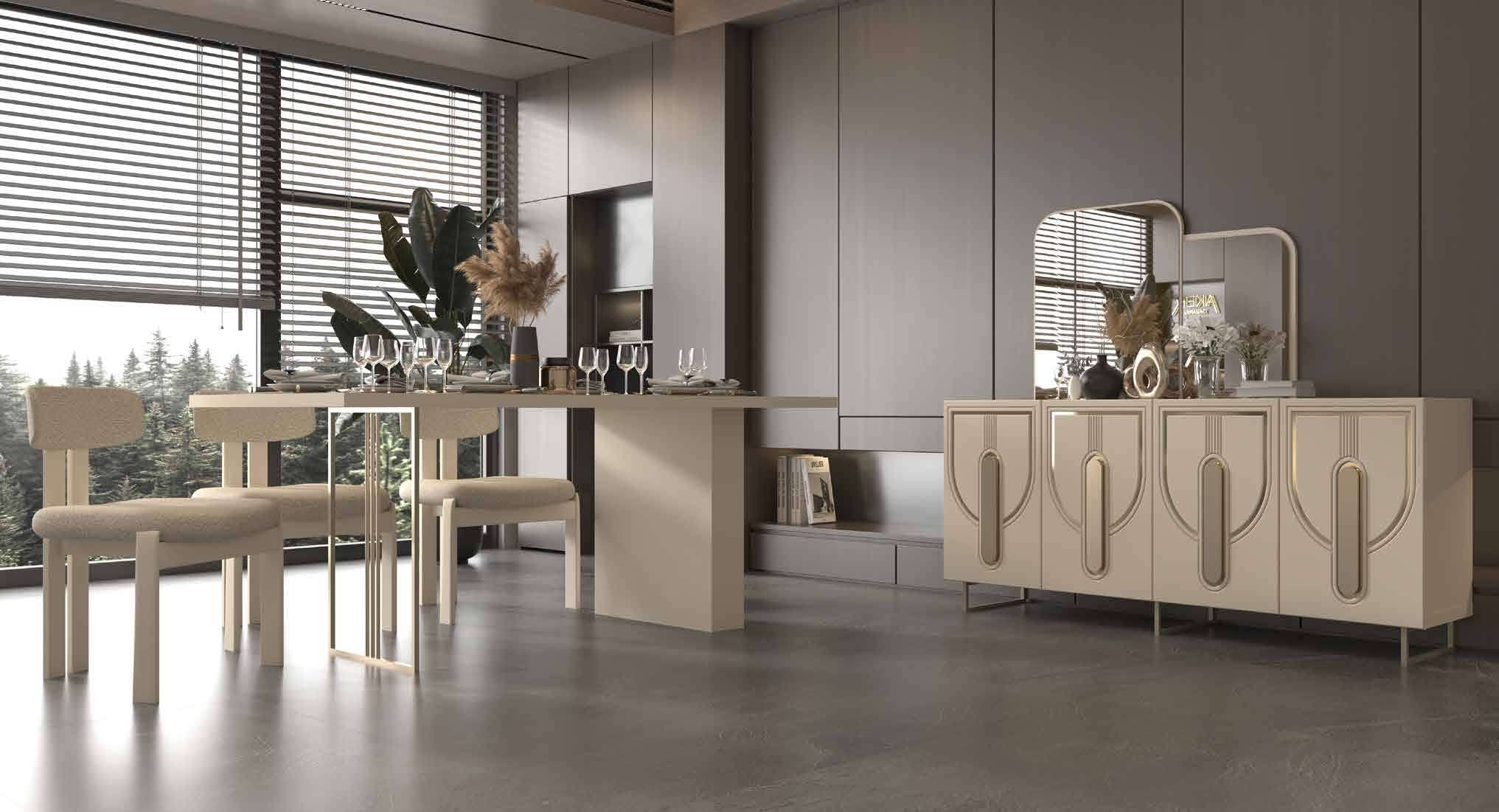 Erciyes Modern %100 MDF Yemek Odası Takımı