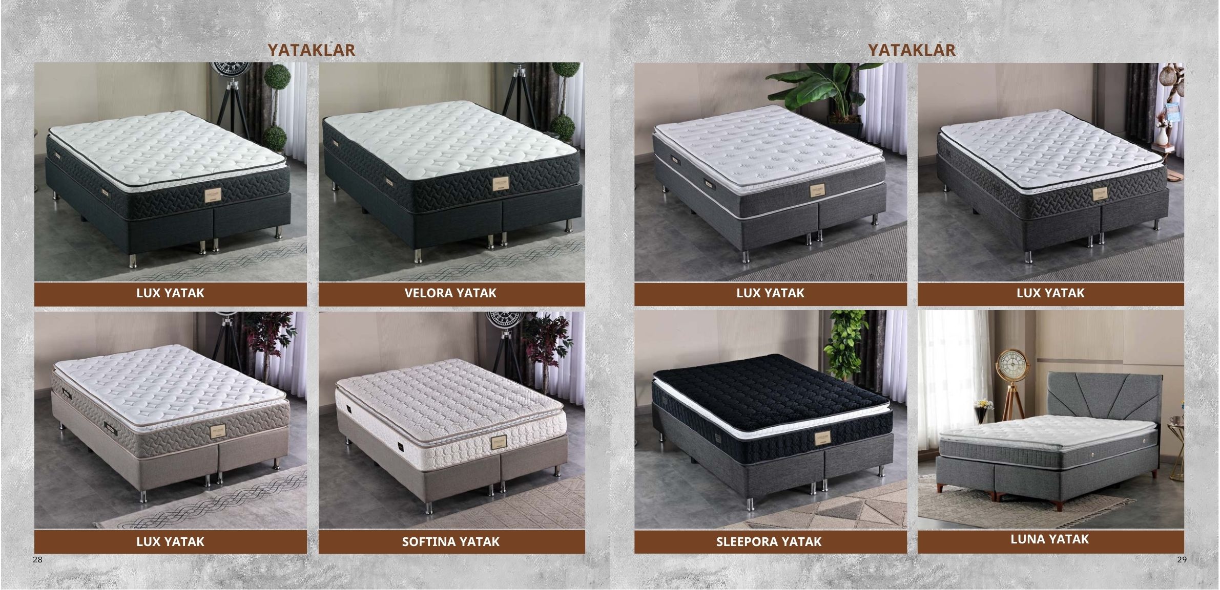 Modern ve Şık Baza & Yatak Takımları