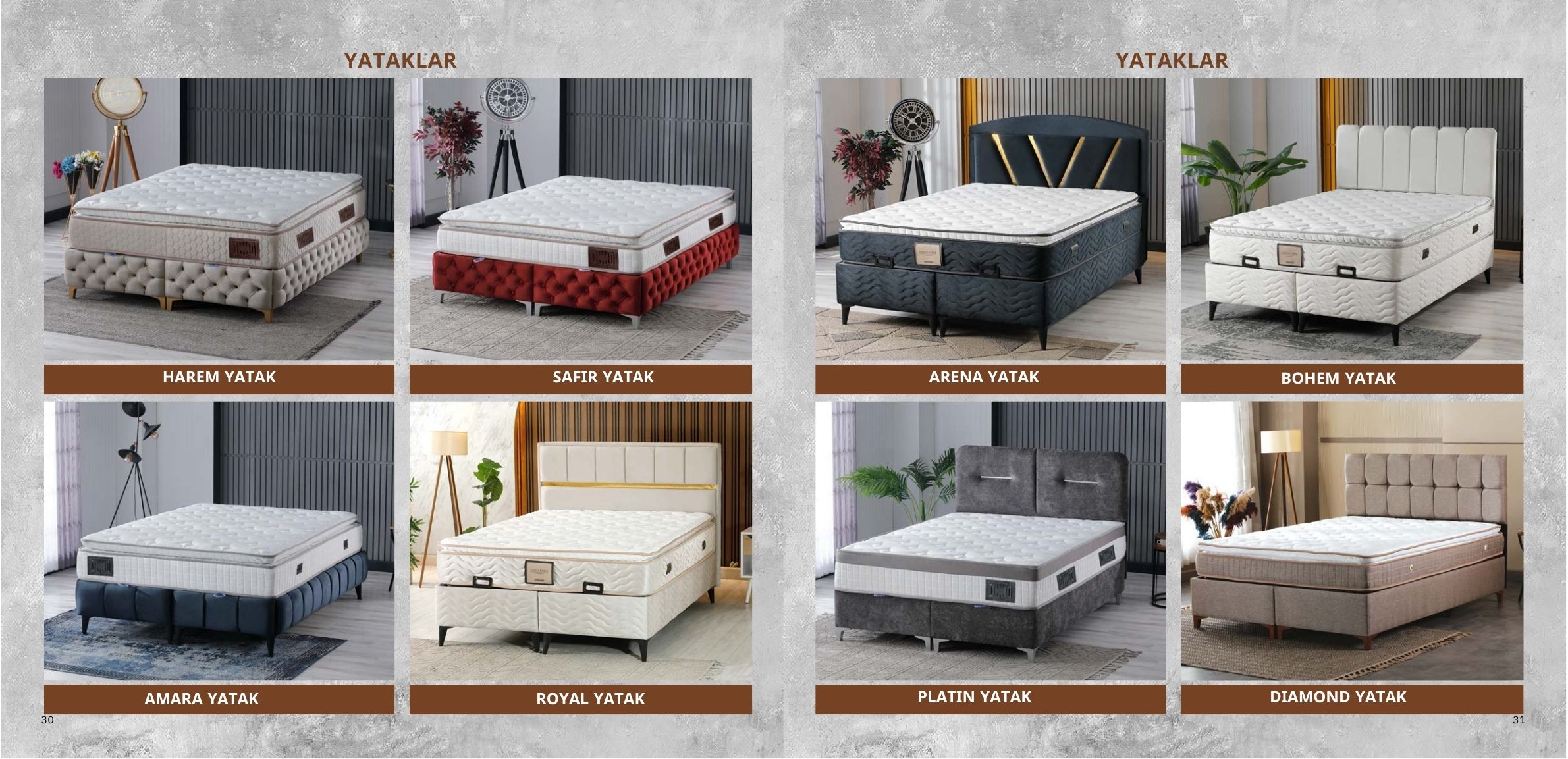 Modern ve Şık Baza & Yatak Takımları