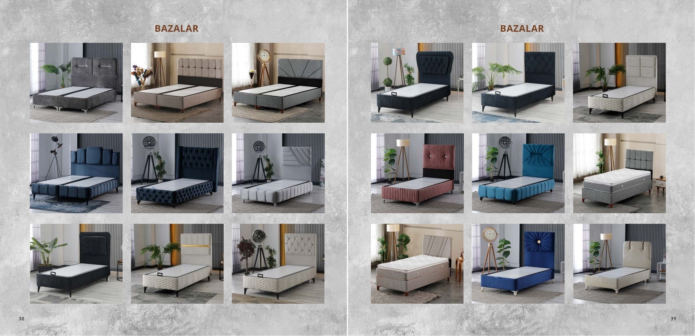 Modern ve Şık Baza & Yatak Takımları