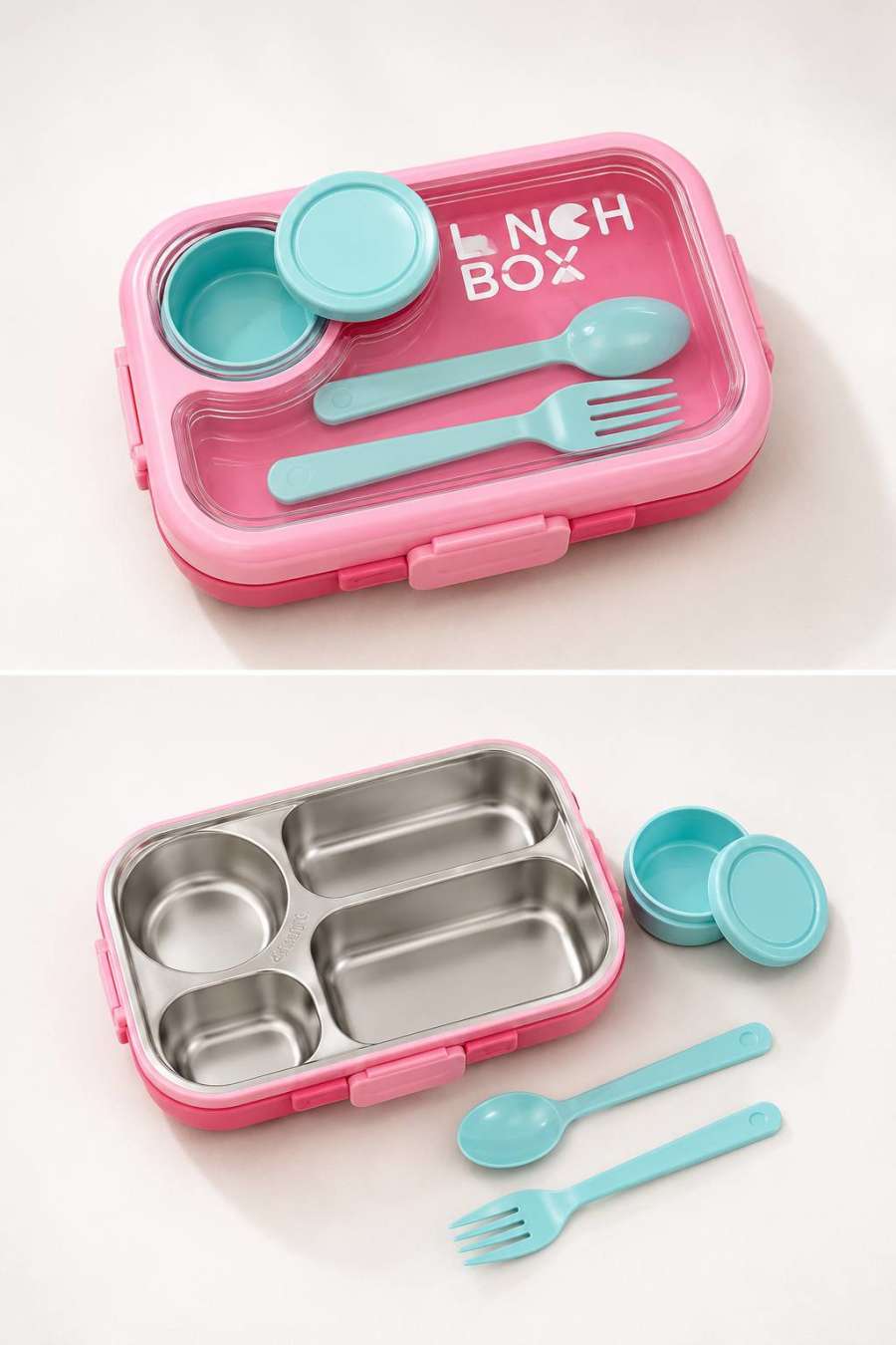STAINLESS LUNCH BOX — Fuchsia