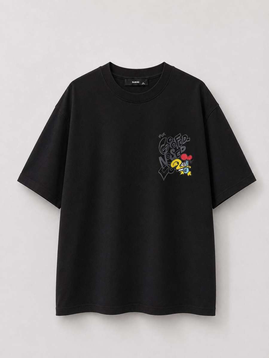 COTTON T-SHIRT — Black