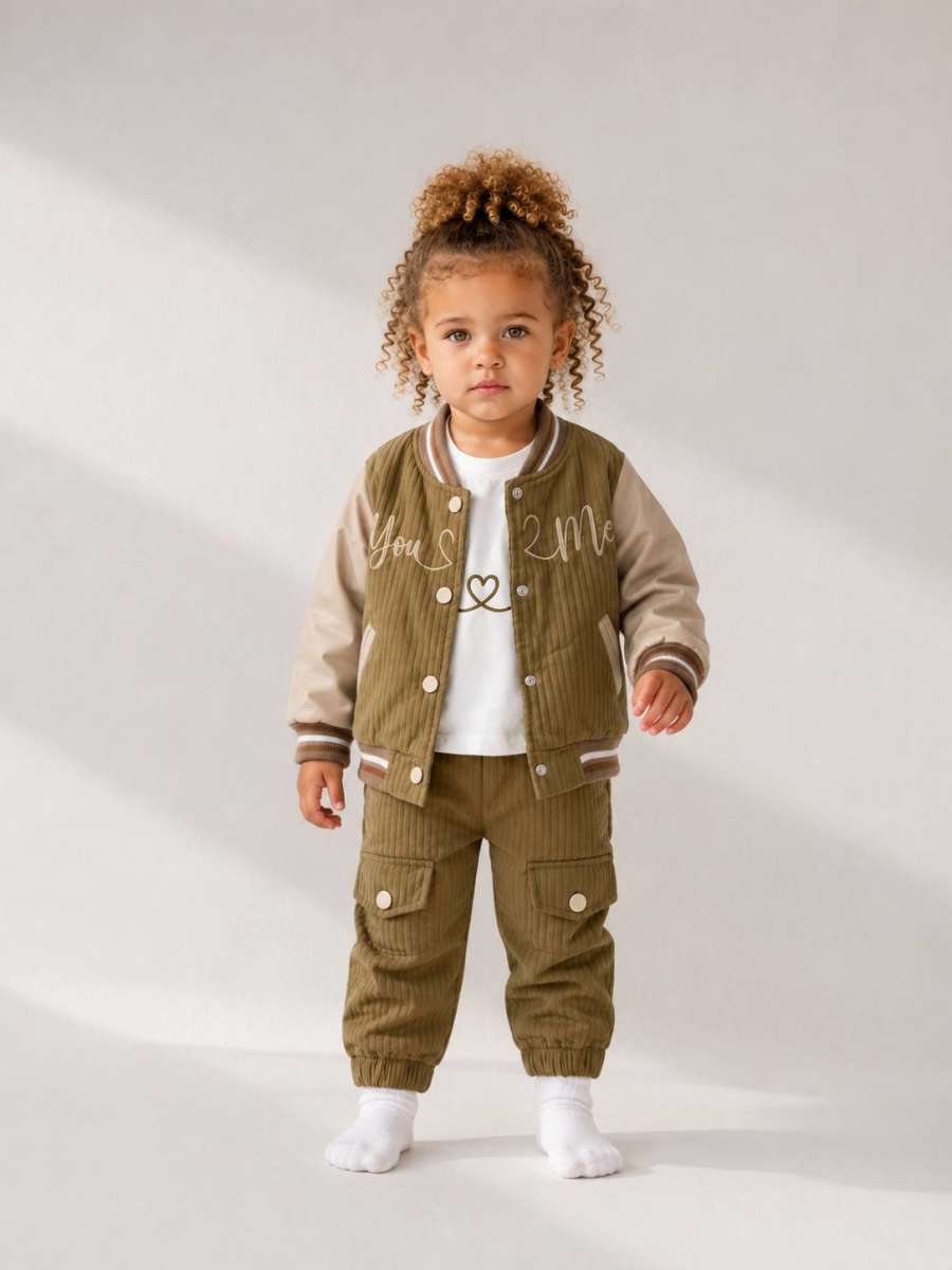 BABY SET — OLIVE BROWN