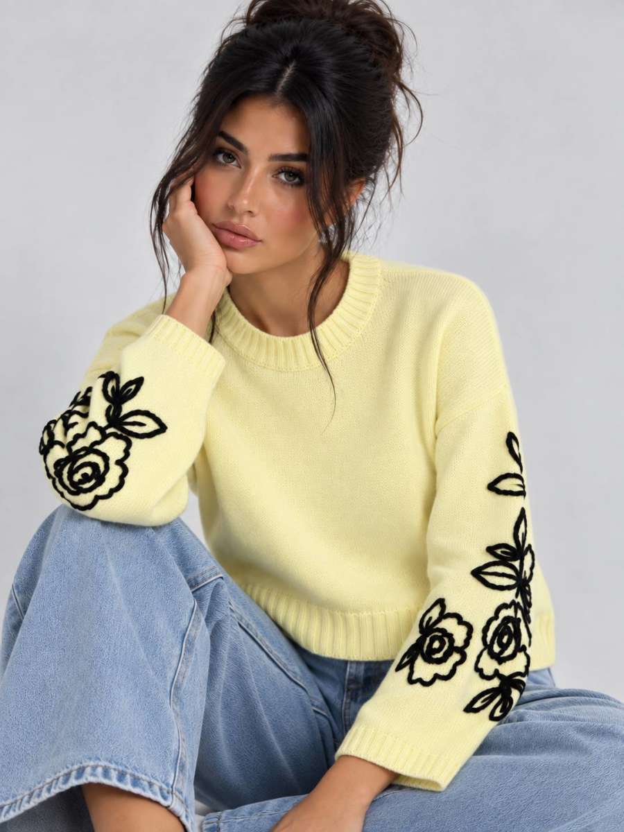 WOOL BLOUSE — BUTTER YELLOW