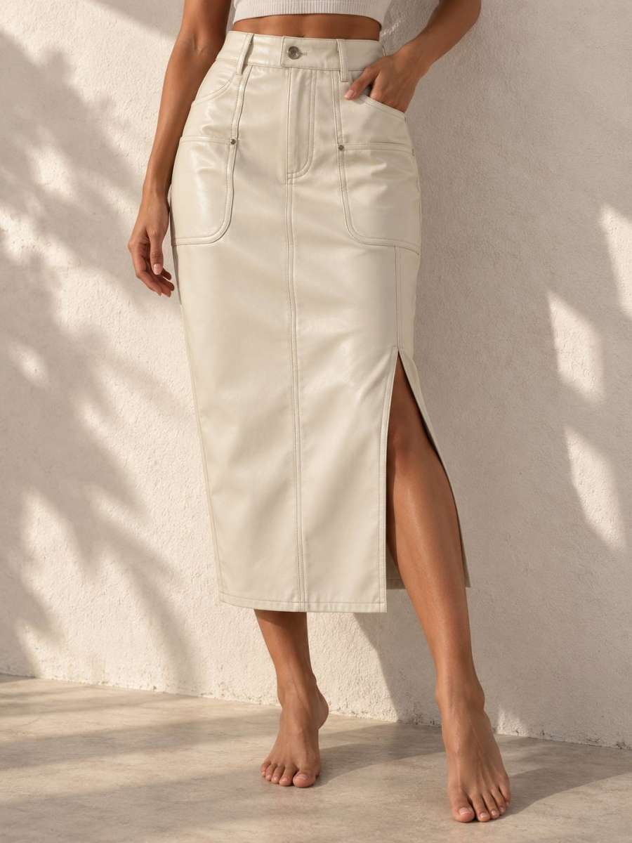 LEATHER SKIRT — Off-White