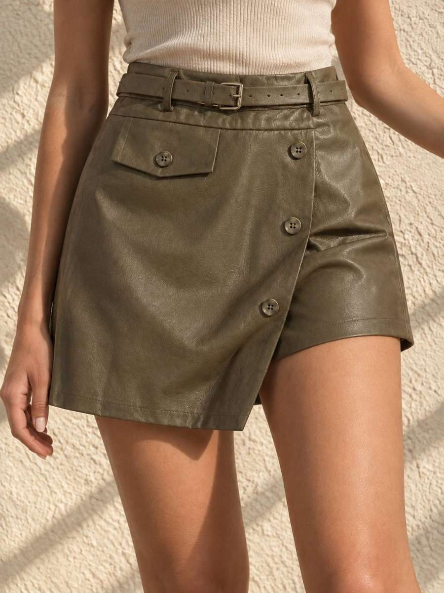 LEATHER SKORT — JARDONE & MINT