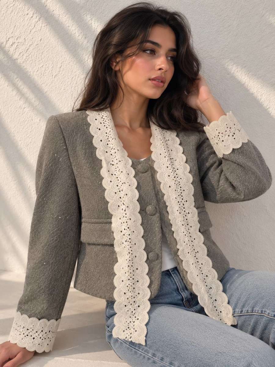 WOMEN BLAZER — Gray