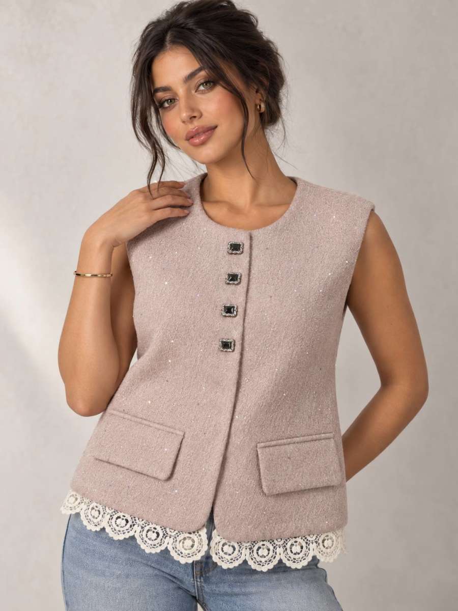 WOMEN VEST — BABY ROSE