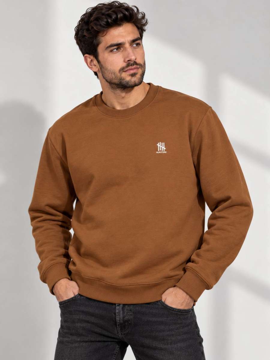 WOOL SWEATER — Brown