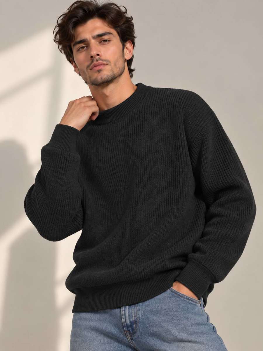 WOOL SWEATER — Black