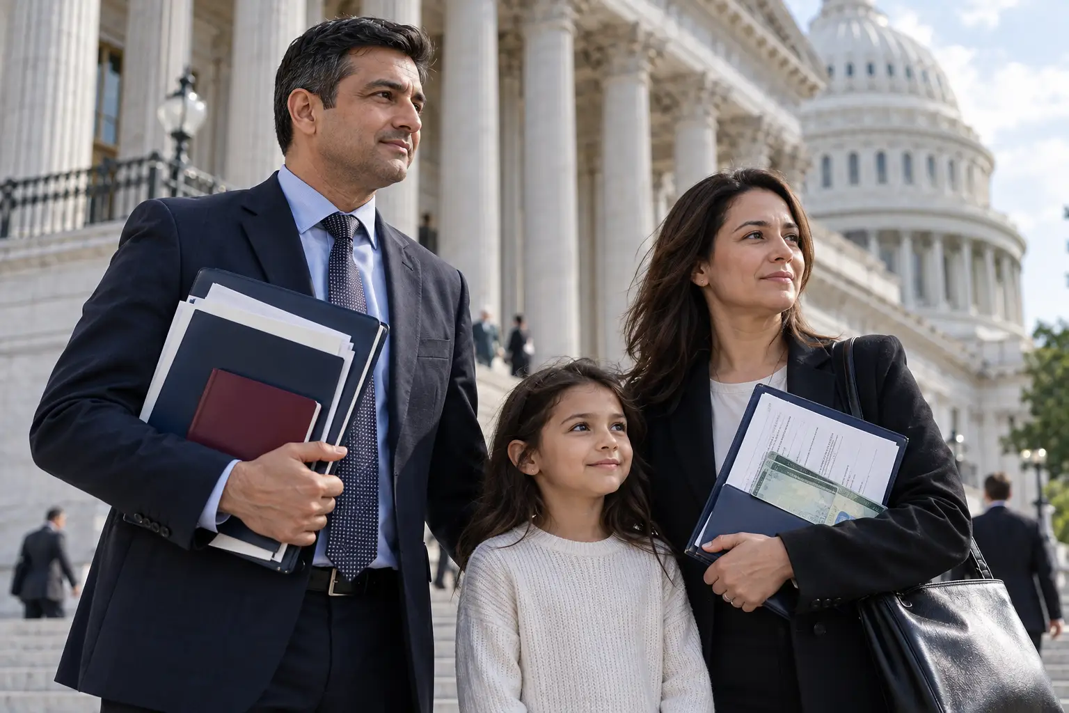 International family representing US-born children of foreign government employees