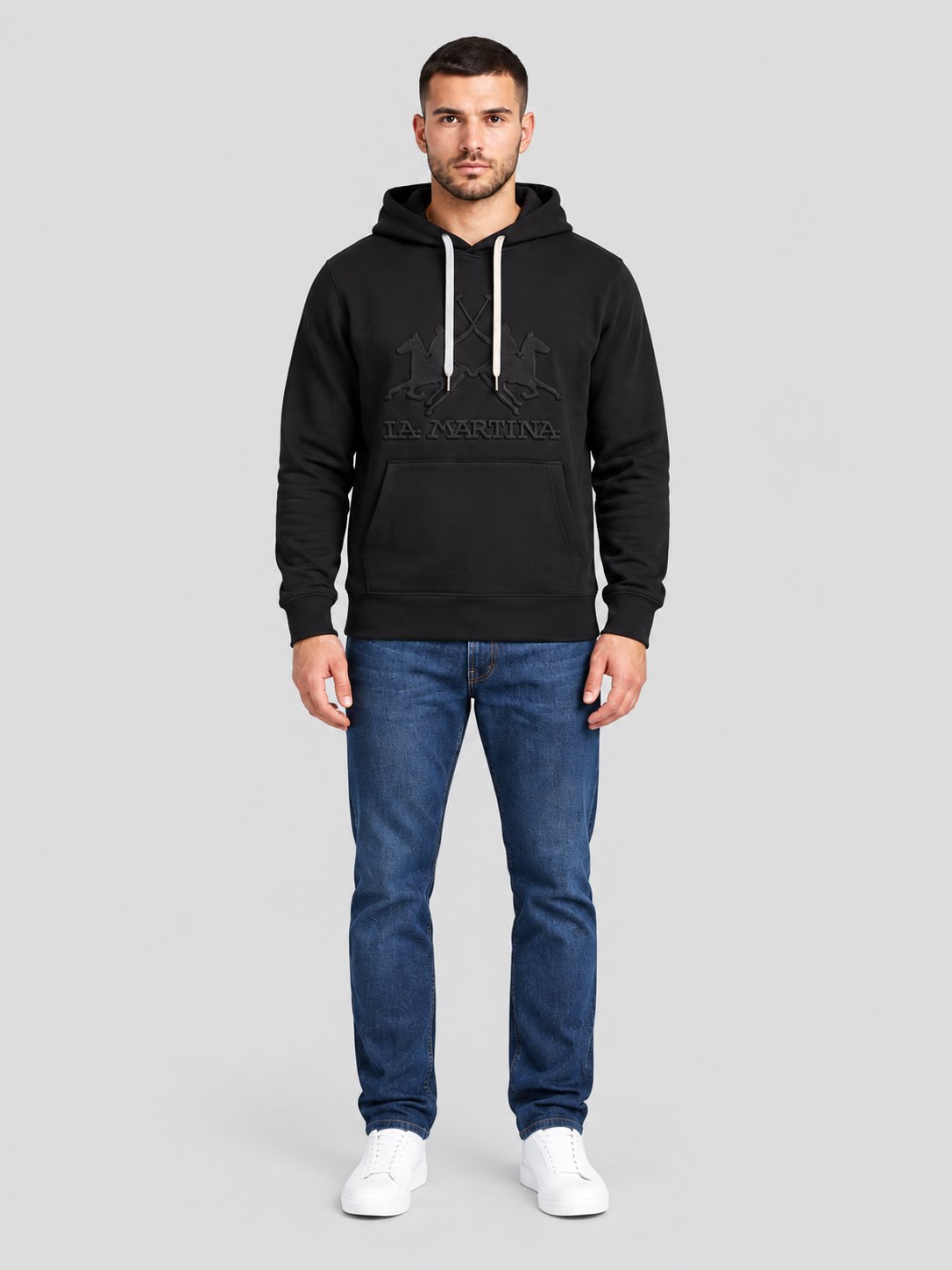 Men's Black Pullover Hoodie