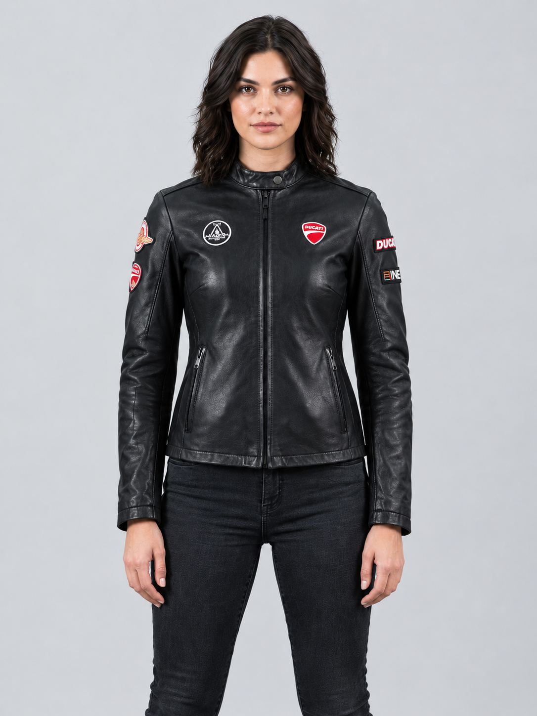 Black Motorcycle Leather Jacket