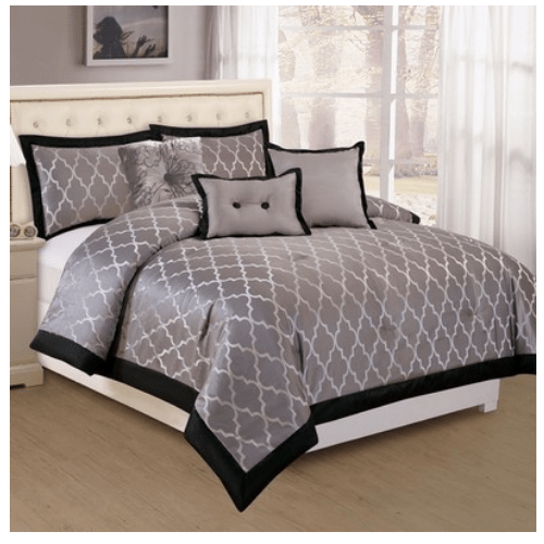 CAMERON Decorative Comforter Set (Grey)