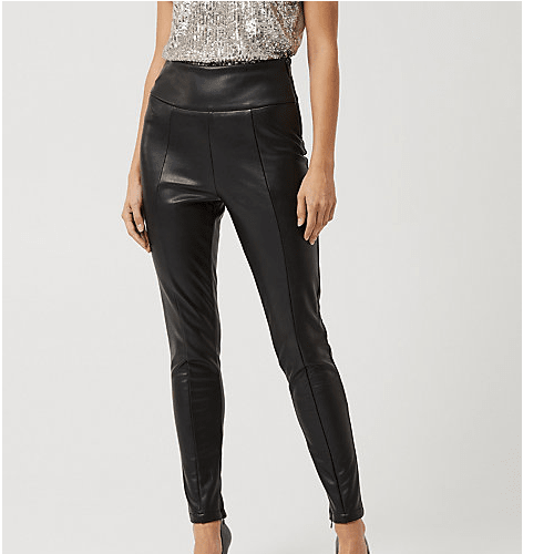 Leather-like Skinny Leg Pant