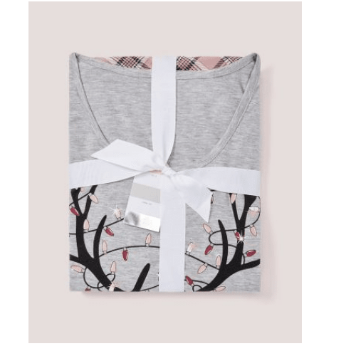 Antler T-Shirt & Pants Pajama Set - Déesse Collection