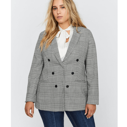 Semi-Fitted Prince of Wales Blazer - Michel Studio