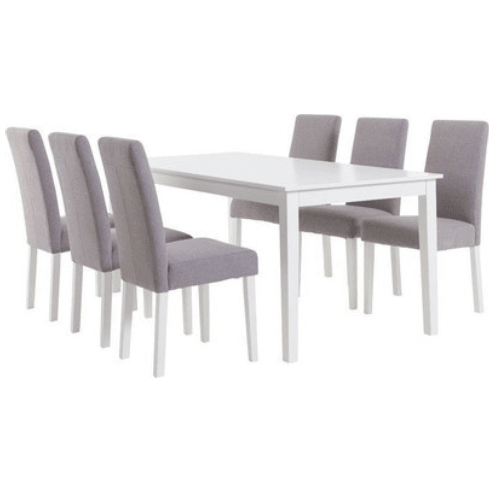 NORDBY Table + 6 TEGLMOSE Chairs - Dining Set