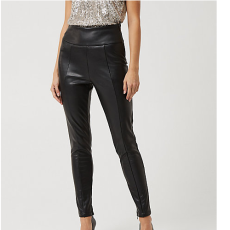 Leather-like Skinny Leg Pant