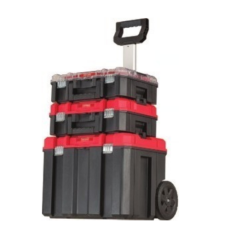 Portable Storage Tower - 3 Boxes - Red & Black