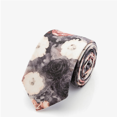 Floral Print Cotton Tie