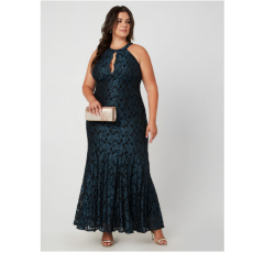 Glitter Lace Mermaid Gown