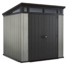 Garden Shed Artisan - 7' x 7' - Grey & Black