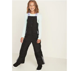 Zip-Front Snow Bib for Girls