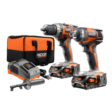 RIDGID X4 18V Lithium-Ion Cordless Drill & Impact Driver Combo Kit (2-Tool) with (2) 1.5Ah Batteries, Charger