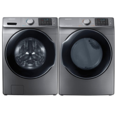Samsung 5.2 Cu. Ft. HE Front Load Steam Washer & 7.5 Cu. Ft. Electric Steam Dryer