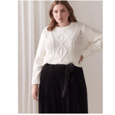 Adrina Cable-Knit Sweater - RACHEL Rachel Roy