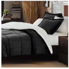 Caviar Sherpa Comforter Set
