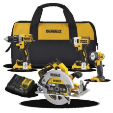 DEWALT XR 20-Volt Max 4-Tool Brushless Power Tool Combo Kit with Soft Case