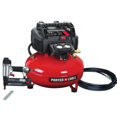 PORTER-CABLE 22.7 L 150 PSI Portable Electric Air Compressor & 18-Gauge Brad Nailer Combo Kit