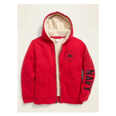 Sherpa-Lined Zip Hoodie for Boys