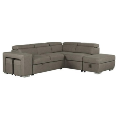 ALVIK Chaise Sofa Bed (Taupe)