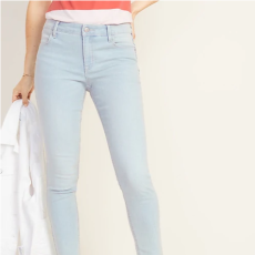 Mid-Rise Super Skinny Ankle Jeans for Women